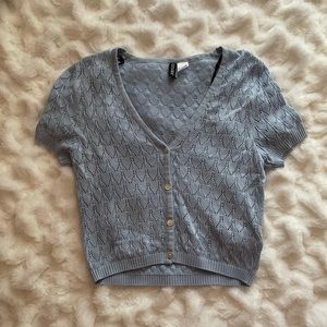 h&m knitted button top